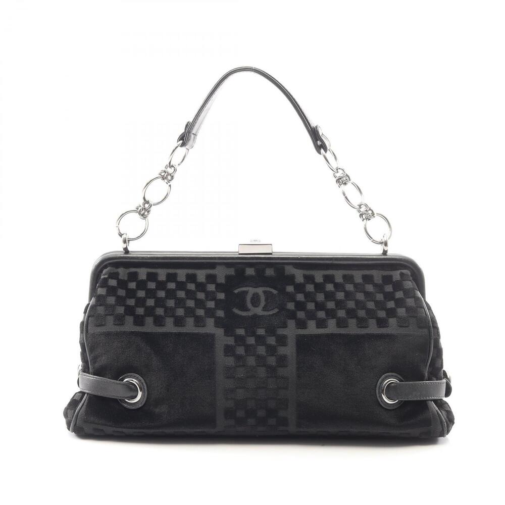 Chanel Coco Mark Clasp Handbag Black
